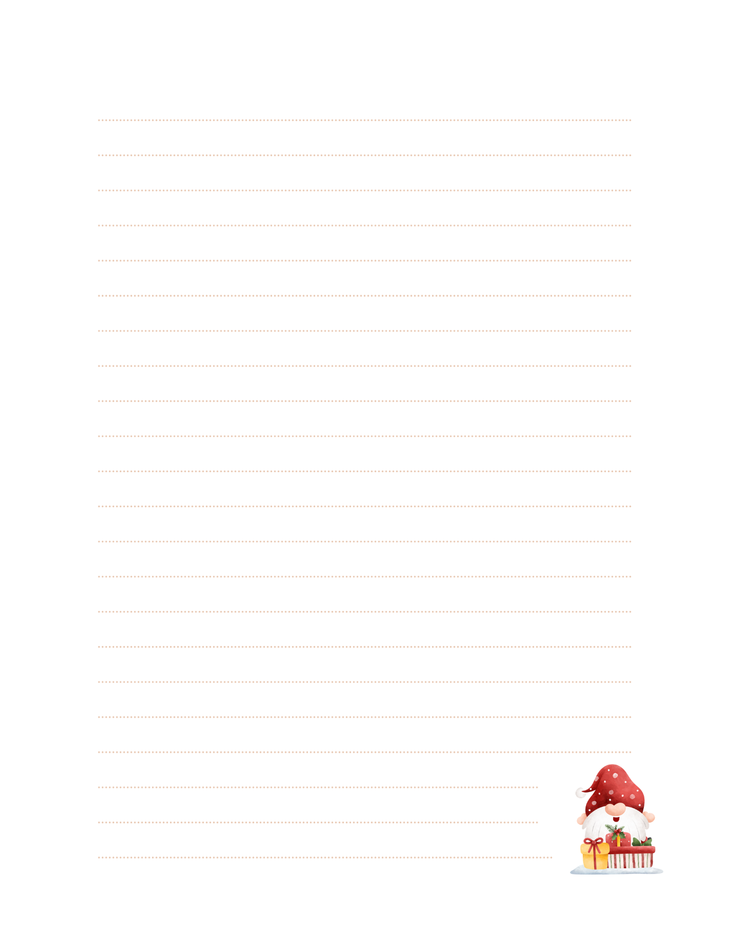 Christmas Printable Lined Journal Pages