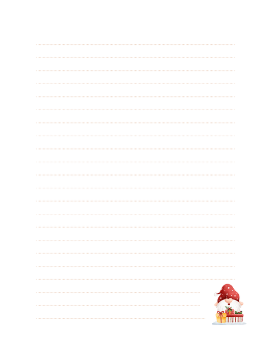 Christmas Printable Lined Journal Pages