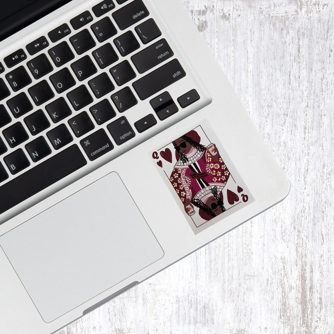 Black Queen of Hearts - Sticker