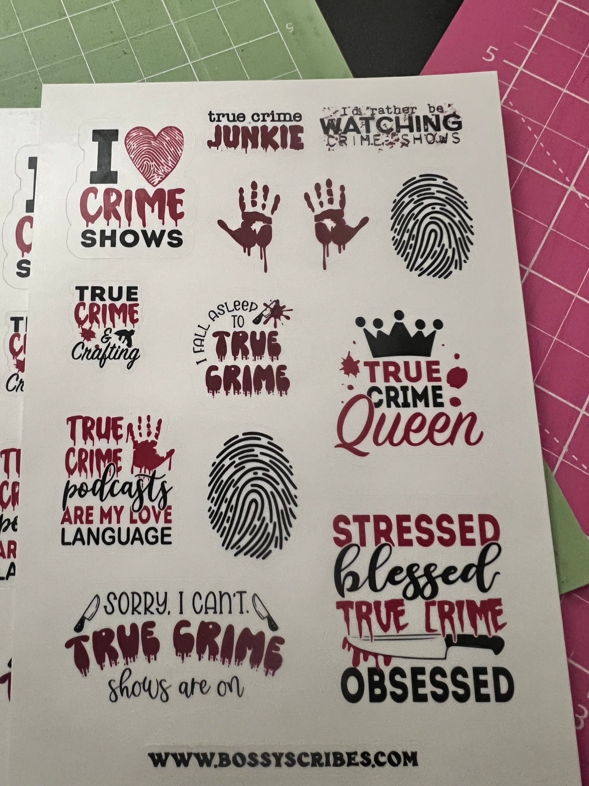 True crime stickers