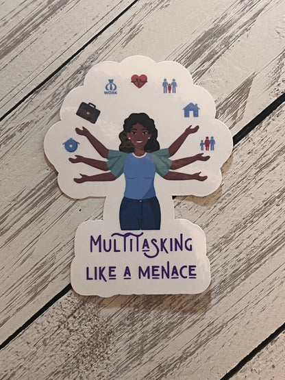Multitask Menace sticker