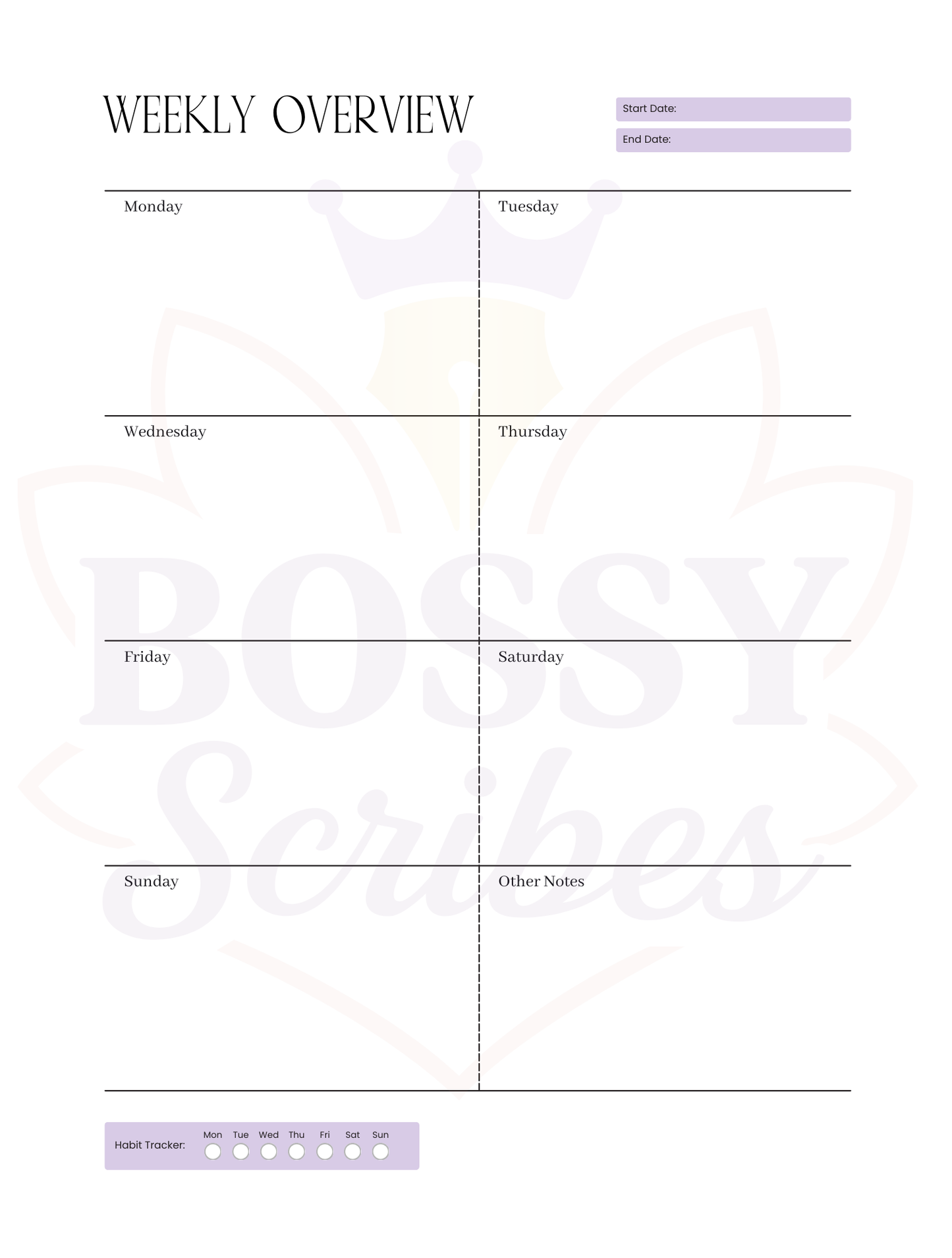 90-Day Planner | 3-Month Goal Setting & Daily Productivity Planner by Bossy Scribes