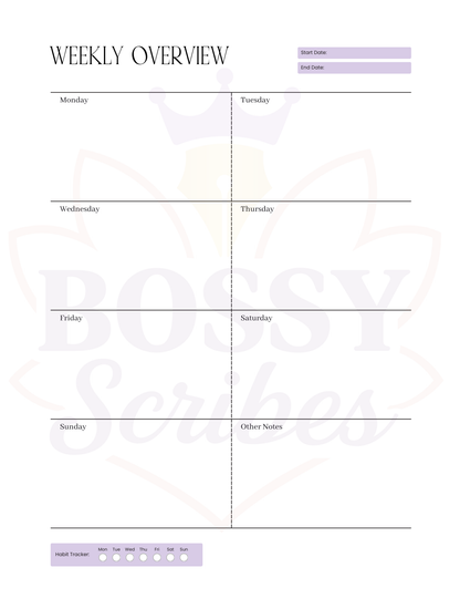 90-Day Planner | 3-Month Goal Setting & Daily Productivity Planner by Bossy Scribes