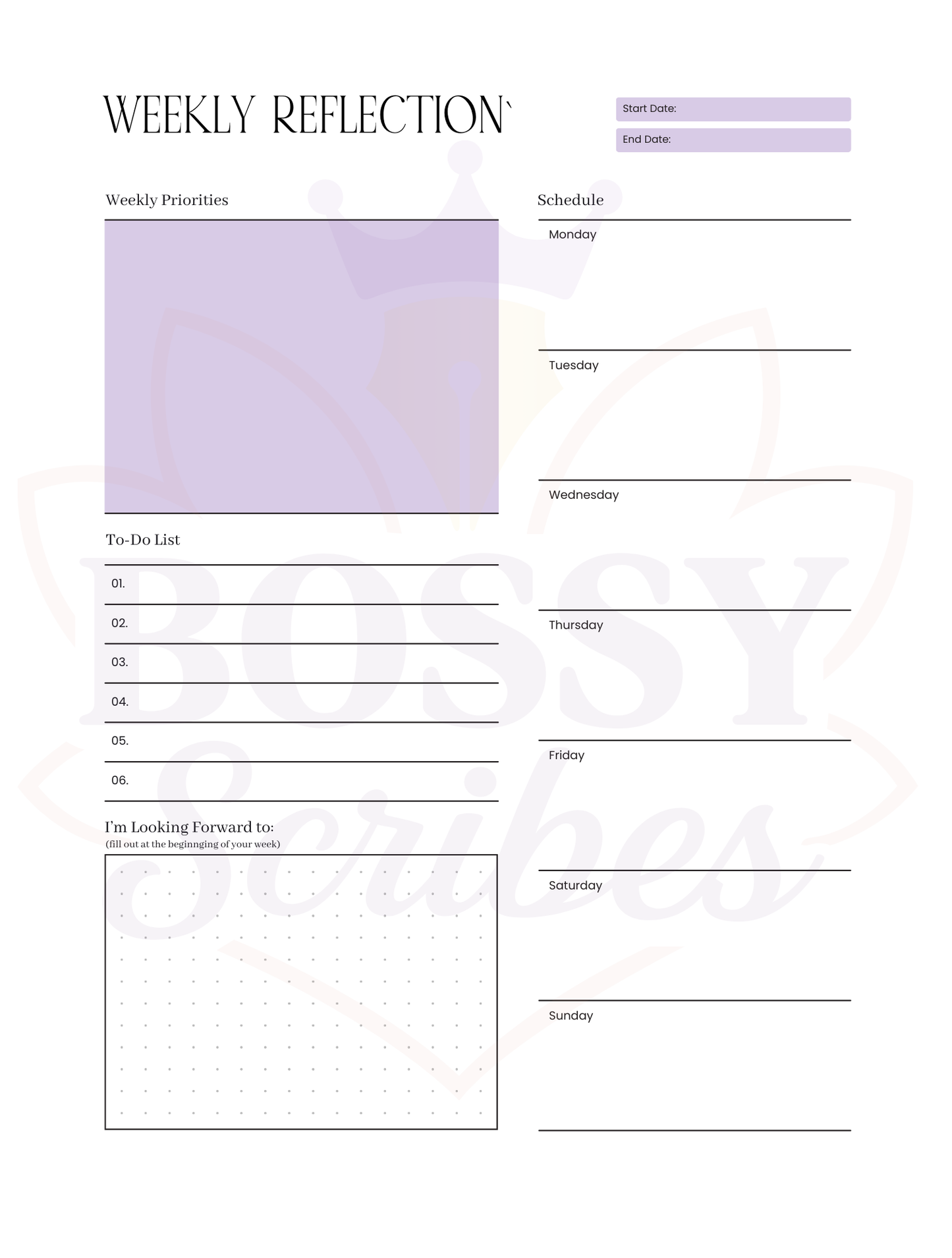 90-Day Planner | 3-Month Goal Setting & Daily Productivity Planner by Bossy Scribes