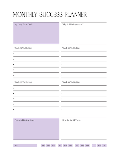 90-Day Planner | 3-Month Goal Setting & Daily Productivity Planner by Bossy Scribes