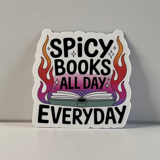 Spicy Books | Vinyl Stickers for Readers | BookTok & Romance | Bossy Scribes