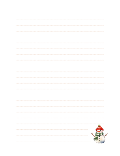 Christmas Printable Lined Journal Pages