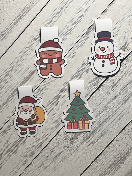 Christmas Magnetic Bookmarks (set of 4)