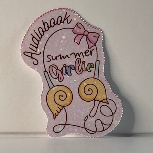 Audiobook Girlie | Vinyl Stickers for Readers | BookTok & Romance | Bossy Scribes