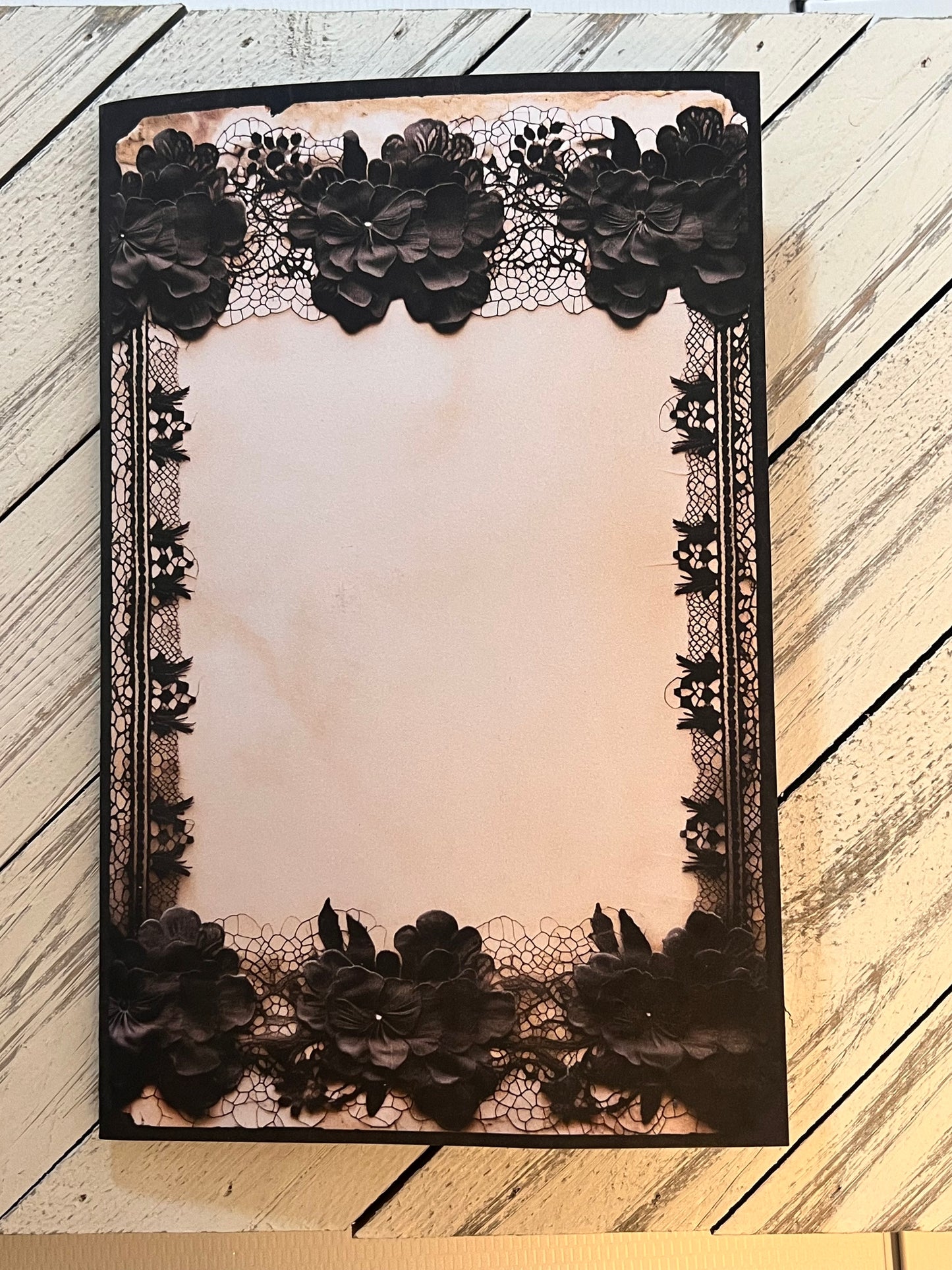 Bossy Scribes Junk Journal Folio – Romance | Goth | Purple | Black Lace (Finished Folio)