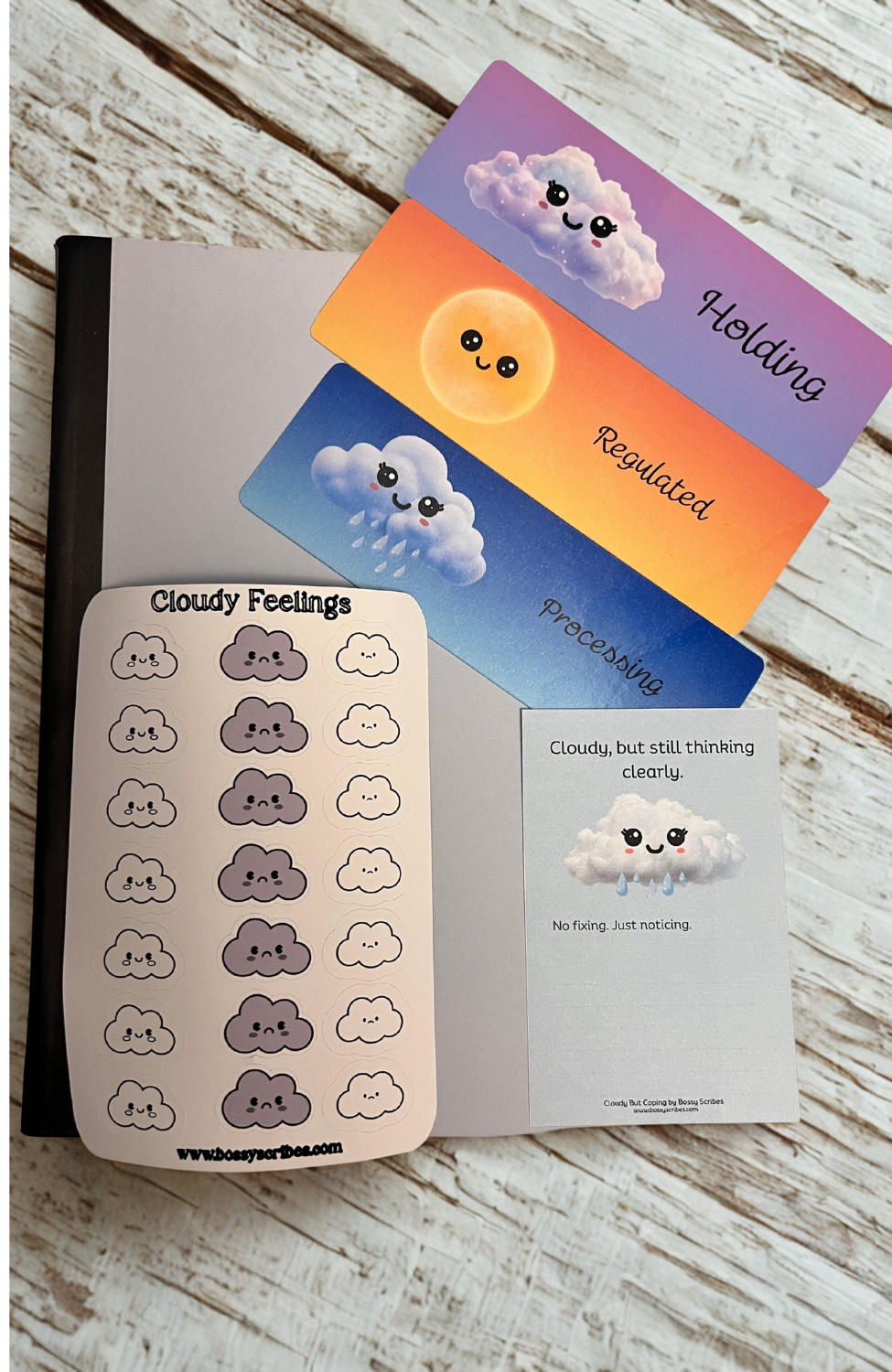 Cloudy But Coping Writing Set