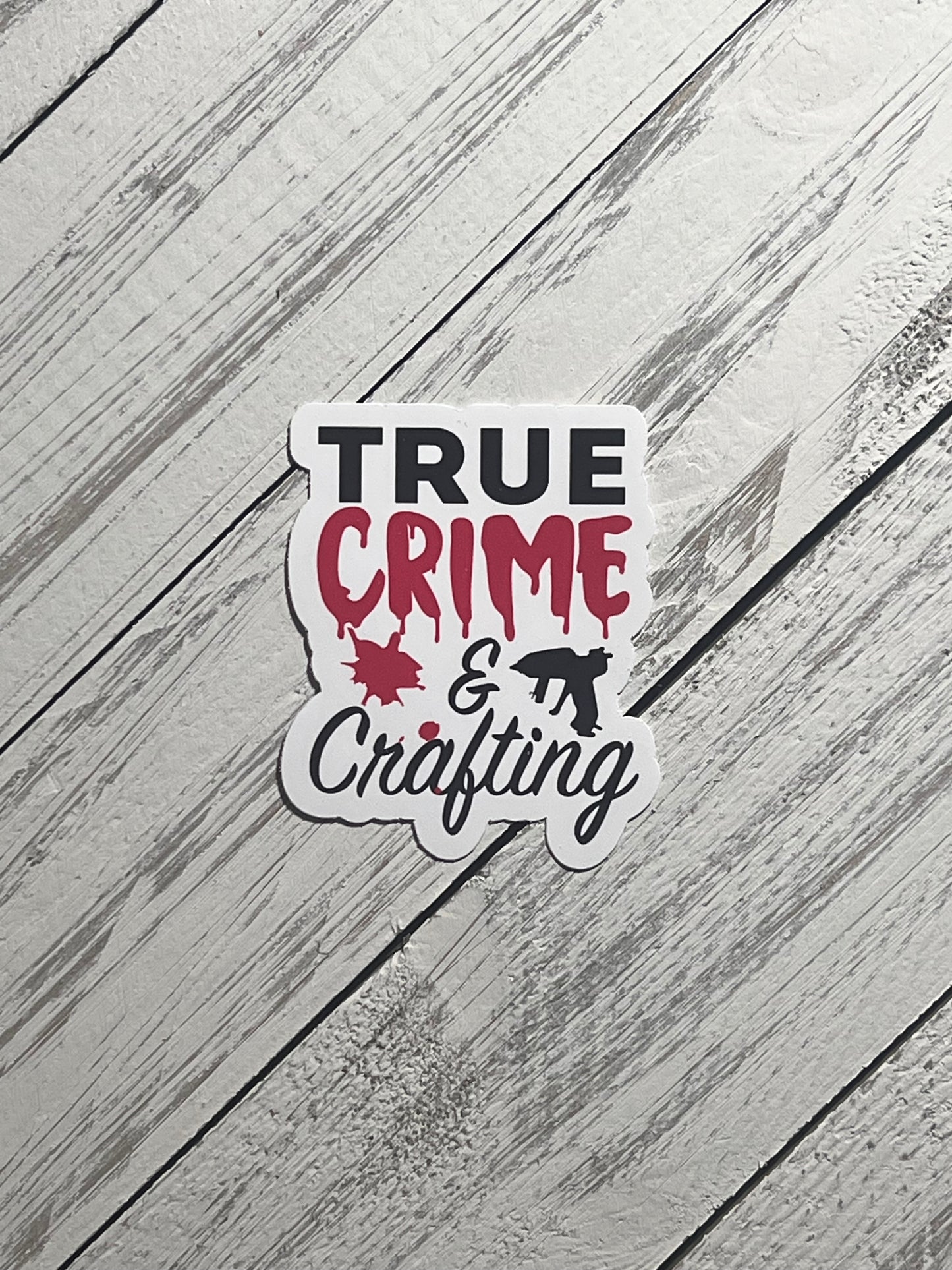 True Crime Stickers | Funny Vinyl Stickers for True Crime Fans | Bossy Scribes
