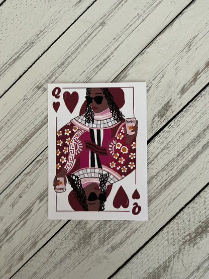Black Queen of Hearts - Sticker