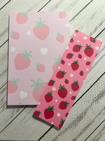 Strawberry Fields Notepad & Bookmark Set