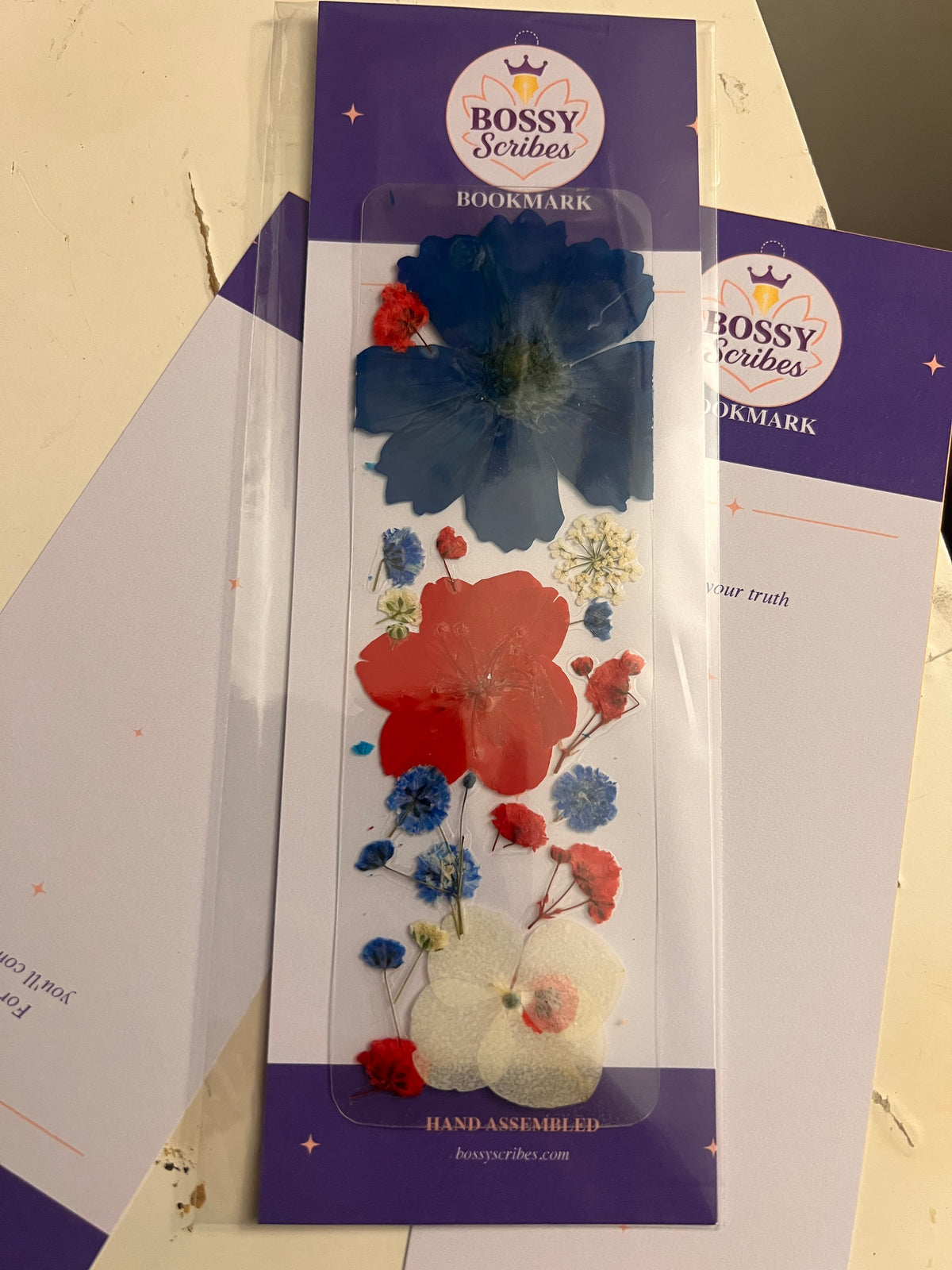 Pressed Flower Bookmark (1) | Real Dried Floral Bookmark | Handmade in New Hampshire