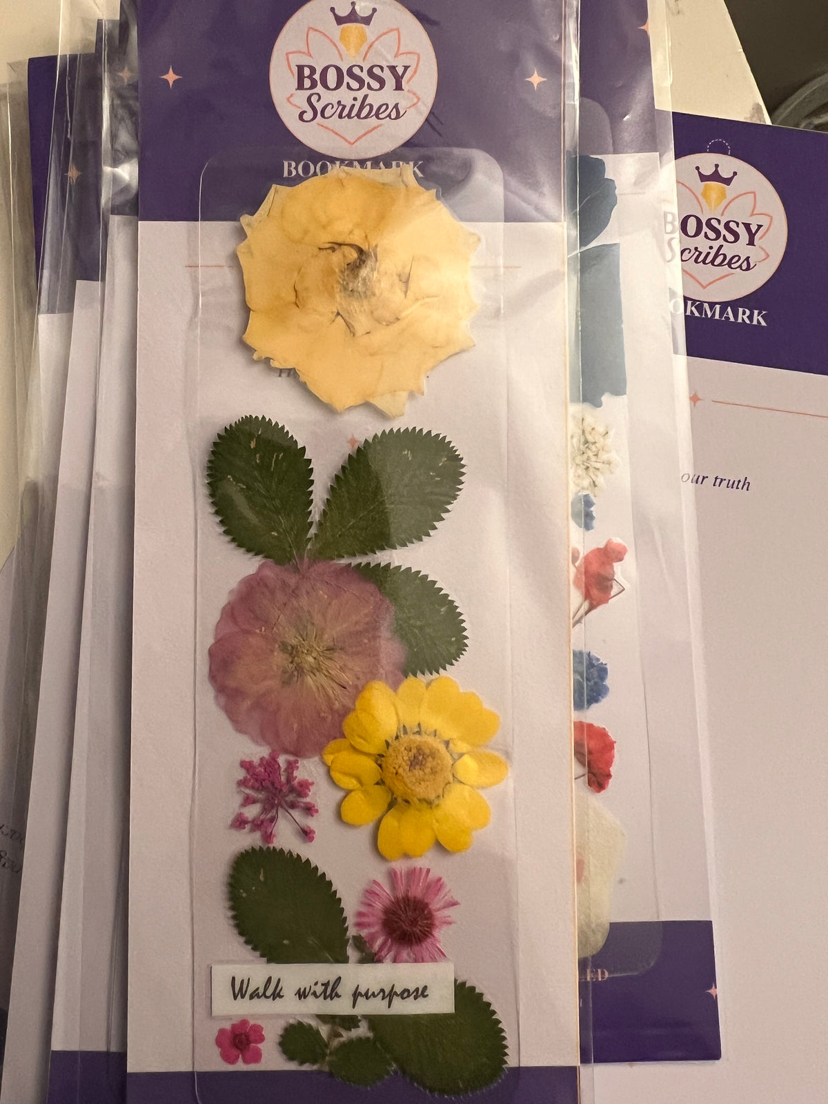 Pressed Flower Bookmark (1) | Real Dried Floral Bookmark | Handmade in New Hampshire