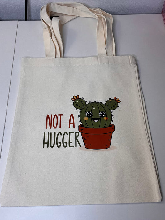 "Not A Hugger" Cactus Tote