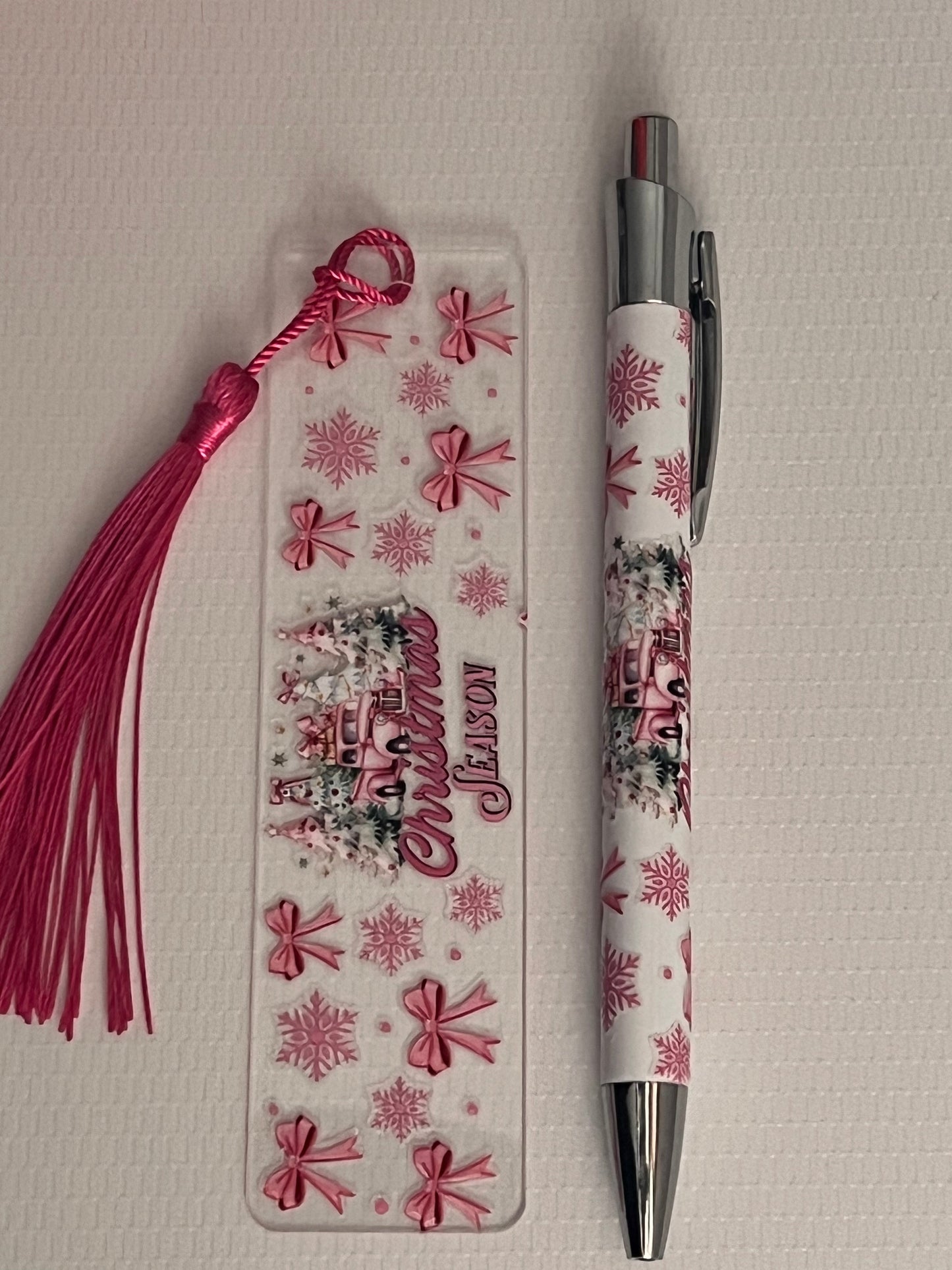 Christmas Pen & Bookmark Set