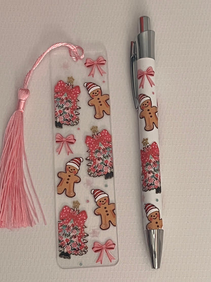 Christmas Pen & Bookmark Set