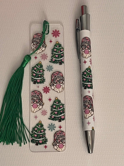 Christmas Pen & Bookmark Set