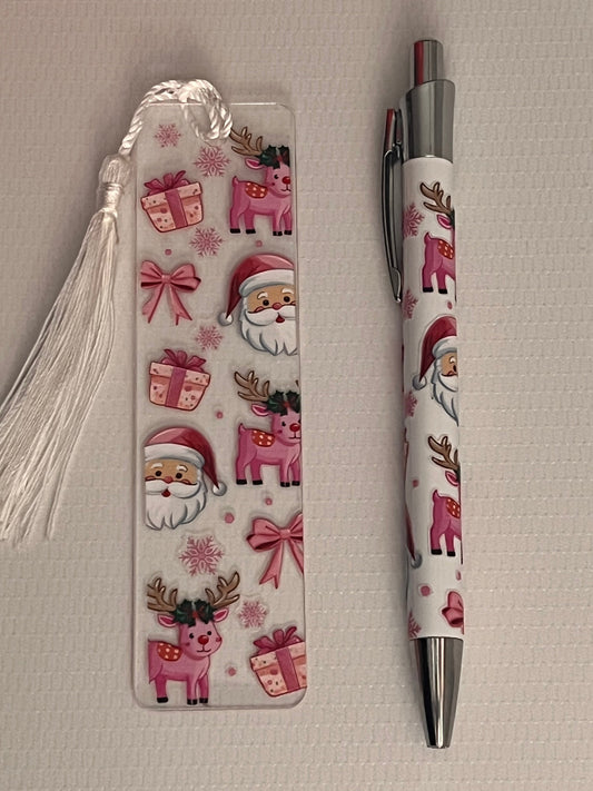 Christmas Pen & Bookmark Set
