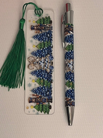 Christmas Pen & Bookmark Set