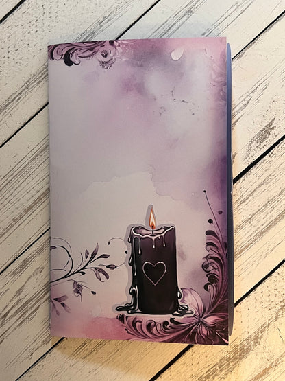 Bossy Scribes Junk Journal Folio – Romance | Goth | Purple | Black Lace (Finished Folio)