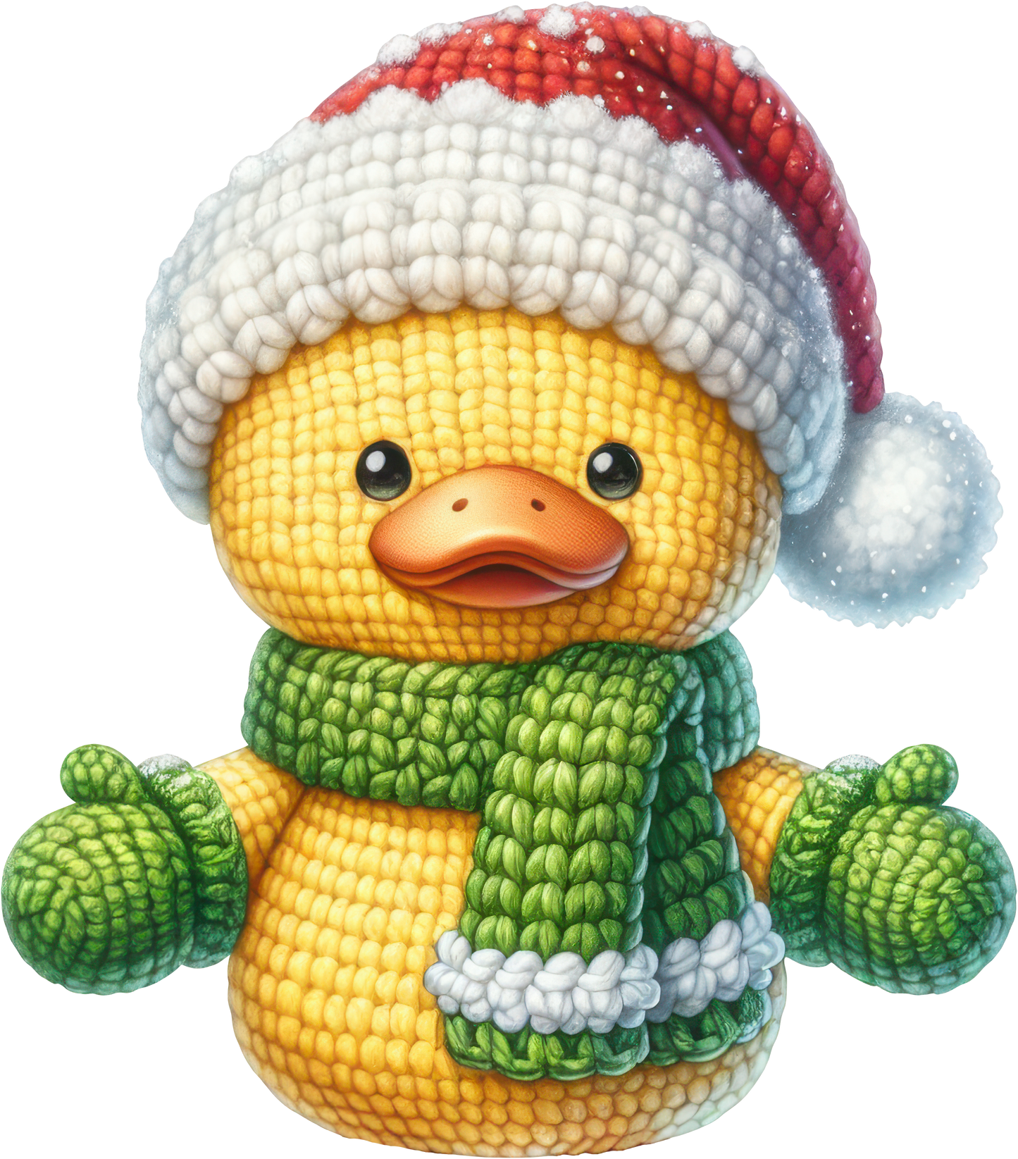 Faux-Knit Crochet Friends Stickers