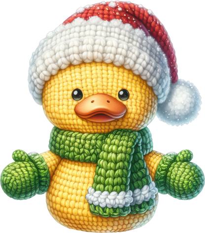 Crochet duck sticker
